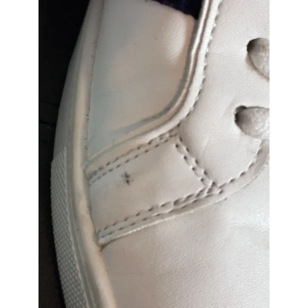 Chaps Varsity Women's Shoes Size 8.5 M Lace Up Sneakers White Navy‎ Red Logo